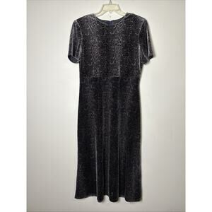 Sag Harbour Velvet Animal Print Maxi Dress Size 12 Party Holiday Wedding